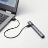 レーザーポインター（緑・USB充電式・PSC認証・グリーンレーザー・Type-C・ストラップホール・スリム・グレー）