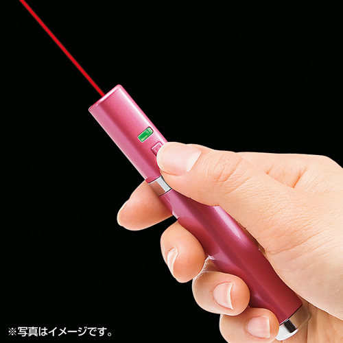 サンワサプライ】赤色レーザーポインター（ピンク） LP-RD308P | 激安
