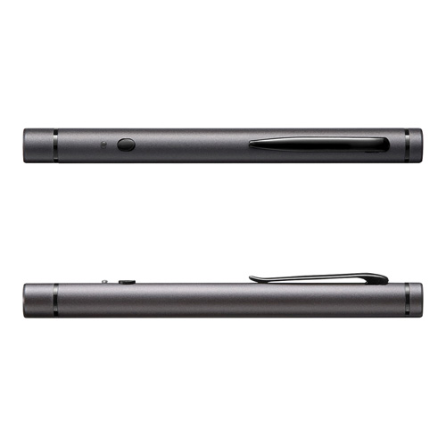 レーザーポインター（レッドレーザー・高輝度・明るさ2倍・クリップ付き。ガンメタリック・クラス２） LP-RD314GM サンワサプライ