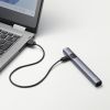 レーザーポインター（赤・USB充電式 PSC認証・レッドレーザー・Type-C・ストラップホール・スリム・グレー）