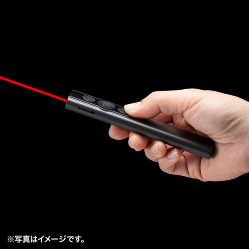 レーザーポインター（レッドレーザー・ワイヤレス・3ボタン搭載・ドライバ不要・会議・プレゼン・発表） LP-RF115GM サンワサプライ