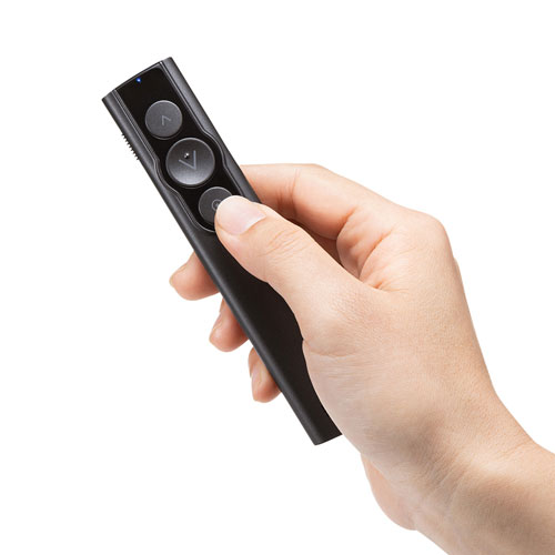 レーザーポインター（レッドレーザー・ワイヤレス・3ボタン搭載・ドライバ不要・会議・プレゼン・発表） LP-RF115GM サンワサプライ