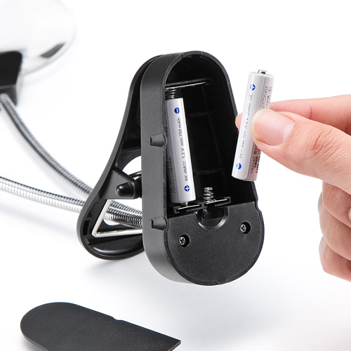 スタンドルーペ(拡大鏡・レンズ径10cm・LEDライト付き・2倍・4倍)