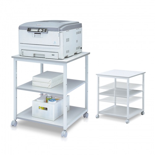 プリンター台（ラック・ワゴン・キャスター・収納・3段・レーザー・木製・白・シンプル・オフィス・高さ70cm・幅60cm）LPS-01T サンワサプライ