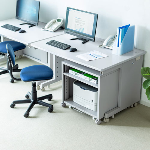 プリンター台（プリンタースタンド・ラック・高耐荷重・デスク下・キャスター・アジャスターつき・W600×D620）