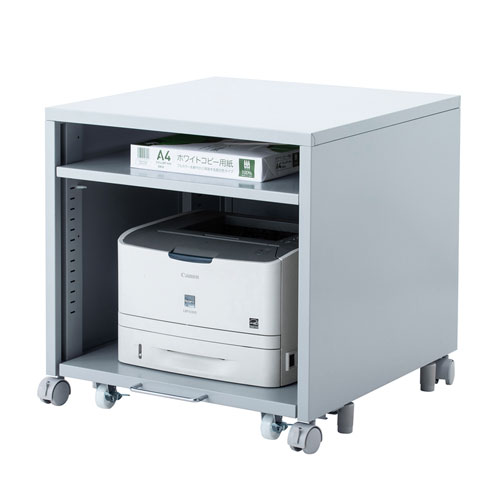 プリンター台（プリンタースタンド・ラック・高耐荷重・デスク下・キャスター・アジャスターつき・W600×D620）