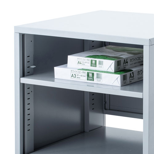 プリンター台（プリンタースタンド・ラック・高耐荷重・デスク下・キャスター・アジャスターつき・W600×D620）