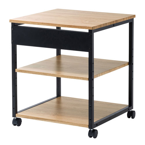 【アウトレット･訳あり・セール】プリンター台（ラック・ワゴン・キャスター・レーザー・インクジェットプリンター・収納・棚・3段・木目調・おしゃれ） LPS-117LM サンワサプライ