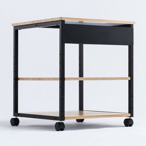 【アウトレット･訳あり・セール】プリンター台（ラック・ワゴン・キャスター・レーザー・インクジェットプリンター・収納・棚・3段・木目調・おしゃれ） LPS-117LM サンワサプライ