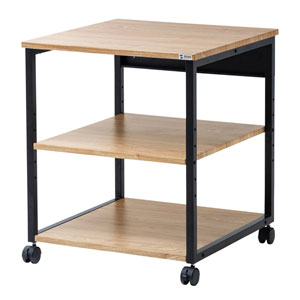 【アウトレット･訳あり・セール】プリンター台（ラック・ワゴン・キャスター・レーザー・インクジェットプリンター・収納・棚・3段・木目調・おしゃれ） LPS-117LM サンワサプライ