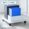 プリンタ台（ロータイプ・床置き・キャスター付き・幅40cm×奥行き40cm・ホワイト）