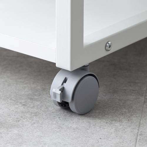 サイドラック（コピー用紙・棚・ラック・複合機向け・キャスター付き・収納・棚付き・幅35cm×奥行60cm×高さ45～60cm）