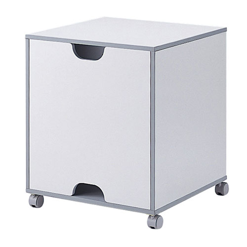 プリンタ台(プリンタワゴン・キャスター付き・収納・棚付き・ライトグレー) LPS-T102KN サンワサプライ