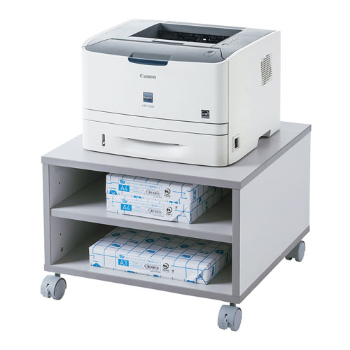 プリンター台（ラック・ワゴン・キャスター・レーザー・収納・棚・3段・高さ35cm・幅50cm）LPS-T112 サンワサプライ