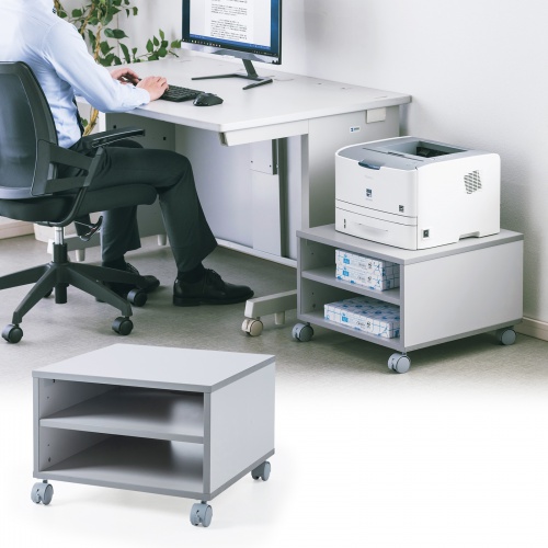 プリンター台（ラック・ワゴン・キャスター・レーザー・収納・棚・3段・高さ35cm・幅50cm）LPS-T112 サンワサプライ