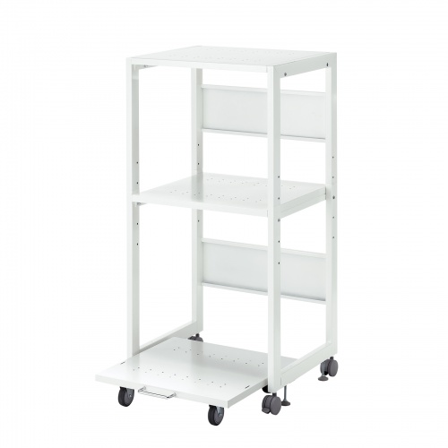 高耐荷重プリンタ台（幅60cm・総耐荷重200kg・キャスター付き・複数台設置可能・省スペース・プリンタスタンド・プリンタラック・ホワイト） LPS-T121H サンワサプライ