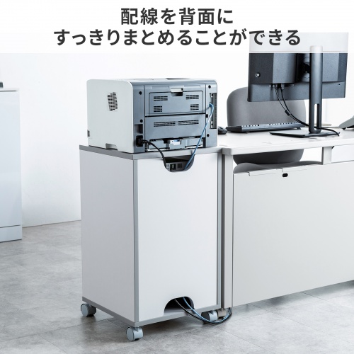 プリンタ台（プリンタラック・キャスター・ボックス・高さ70cm・幅40cm・奥行40cm・A4・耐荷重100kg）