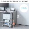 プリンタ台（プリンタラック・キャスター・ボックス・高さ35cm・幅40cm・奥行40cm）