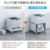 プリンタ台（プリンタラック・キャスター・ボックス・高さ35cm・幅40cm・奥行40cm）
