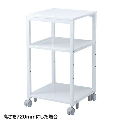 プリンター台（ラック・ワゴン・キャスター・アジャスター・インクジェットプリンタ・収納・棚・3段・高さ70cm・幅40cm）LPS-T4040 サンワサプライ