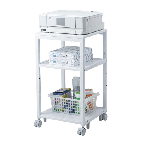 プリンター台（ラック・ワゴン・キャスター・アジャスター・インクジェットプリンタ・収納・棚・3段・高さ70cm・幅40cm）LPS-T4040 サンワサプライ