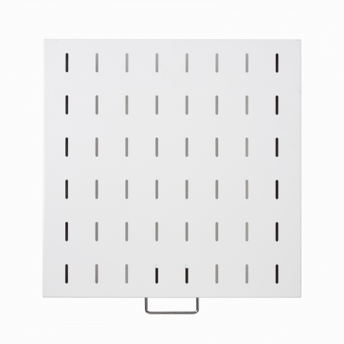 プリンタ台（ロータイプ・床置き・キャスター付・スチール製・幅50cm×奥行き50cm・ホワイト）