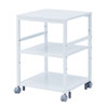 プリンター台（ラック・ワゴン・キャスター・アジャスター・収納・3段・木製・白・シンプル・オフィス・高さ70cm・幅50cm）LPS-T5050 サンワサプライ