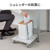 プリンタ台（ロータイプ・床置き・キャスター付・スチール製・幅60cm×奥行き60cm・ホワイト）