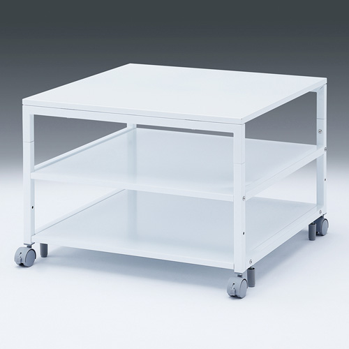 【アウトレット･訳あり・セール】プリンター台（ラック・ワゴン・キャスター・レーザー・高さ変更・アジャスター・収納・棚・3段・高さ50cm・幅70cm）LPS-T7070L サンワサプライ