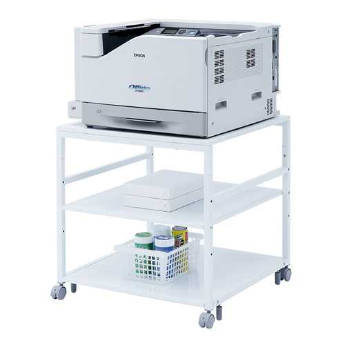 プリンター台（ラック・ワゴン・キャスター・アジャスター・レーザー・収納・棚・3段・オフィス・高さ70cm・幅70cm）LPS-T7070 サンワサプライ