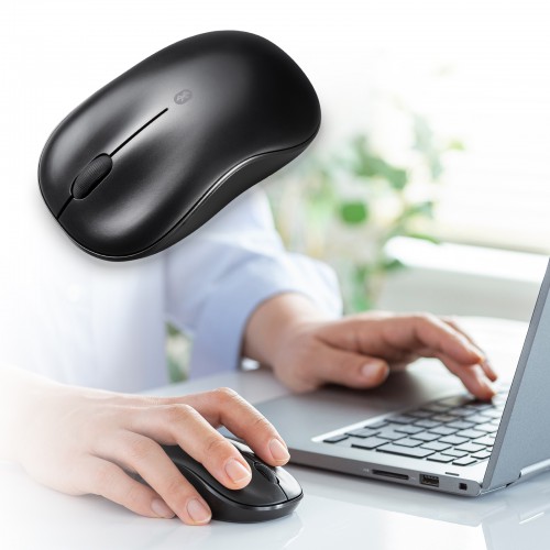 ワイヤレスマウス(Bluetooth・おすすめ・おしゃれ・人気・左右対称・スタンダードタイプ・単三乾電池・3ボタン・ブラック） MA-BB312BK サンワサプライ