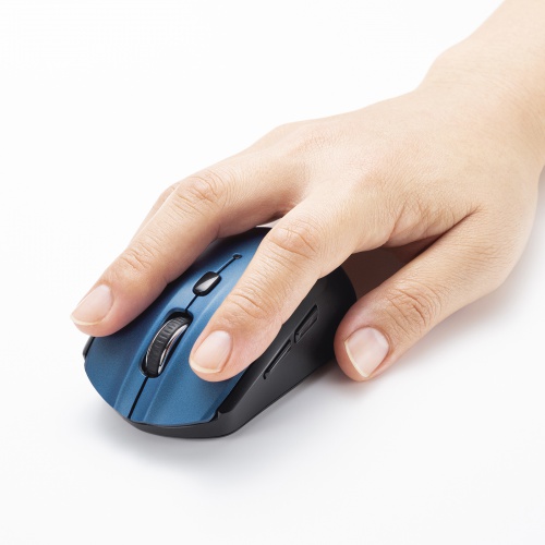 ワイヤレスマウス(Bluetooth・おすすめ・おしゃれ・人気・5ボタン・電池式・ブルー） MA-BB509BL サンワサプライ