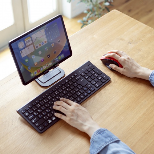 ワイヤレスマウス(Bluetooth・電池式・おすすめ・おしゃれ・人気・レッド） MA-BB518R サンワサプライ