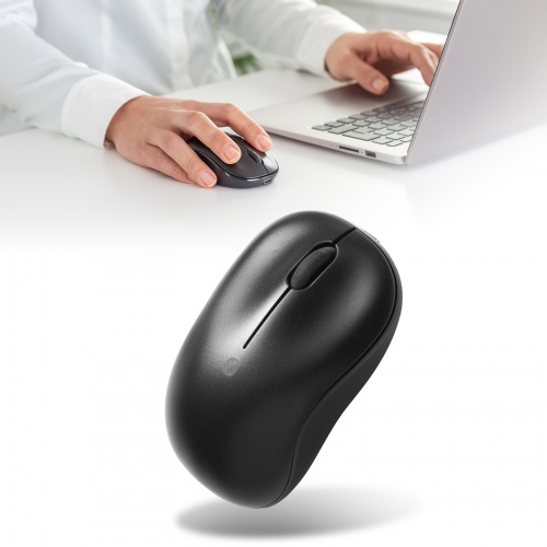Bluetoothマウス（Type-C・充電式・3ボタン・軽量・バッテリー式・ワイヤレス・無線・紙箱・スタンダード・ブラック）