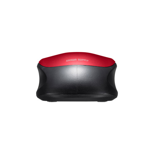 ワイヤレスマウス(Bluetooth・充電式・おすすめ・おしゃれ・人気・ブルーLED・静音・超軽量・3ボタン・レッド）MA-BBS308R サンワサプライ