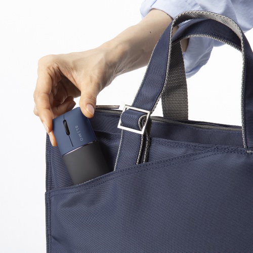 ワイヤレスマウス(Bluetooth・充電式・おすすめ・おしゃれ・人気・モバイルマウス・SLIMO・スリム・軽量・静音・ネイビー） MA-BBS310NV サンワサプライ