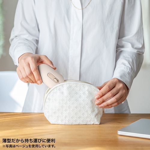 Bluetoothマウス（薄型・3ボタン・静音・かわいい・3台マルチペアリング・乾電池式・ワイヤレス・無線・くすみカラー・グリーン）