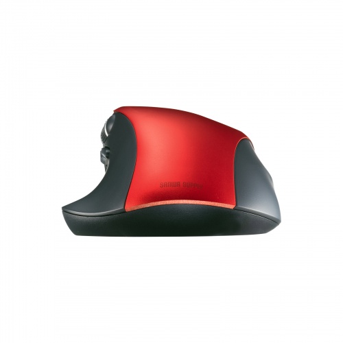 Bluetoothマウス（横スクロール・サイドホイール・乾電池式・マルチペアリング・静音・ワイヤレス・DPI切替・レッド） MA-BBS523R サンワサプライ