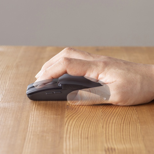 マウス（小型・Bluetooth・静音・5ボタン・戻る/進むボタン・ホイール・スライドカバー・持ち運び・コンパクト・モバイル・急速充電式・スリム・軽量・グレー）