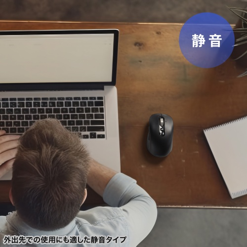 ワイヤレスマウス（チルトホイール・高速スクロール・Bluetooth・無線・静音・5ボタン・ブルーLED・マルチペアリング・カウント切り替え・左右スクロール・Mac対応・戻る・進む）