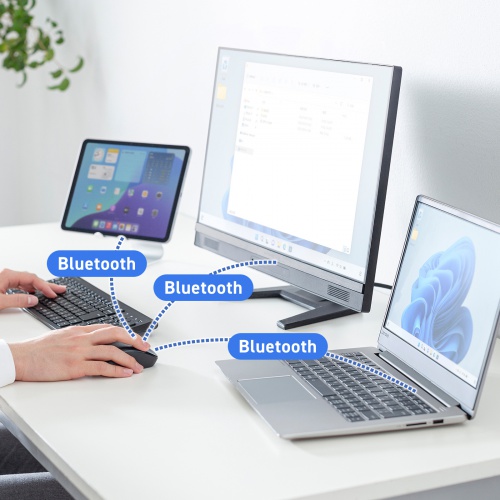 ワイヤレスマウス（チルトホイール・高速スクロール・Bluetooth・無線・静音・5ボタン・ブルーLED・マルチペアリング・カウント切り替え・左右スクロール・Mac対応・戻る・進む）