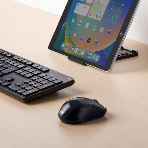 ワイヤレスマウス(Bluetooth・電池式・おすすめ・おしゃれ・人気・静音・抗菌・3ボタン・iPhone15・iPhone15plus・ブラック） MA-BBSK315BK サンワサプライ