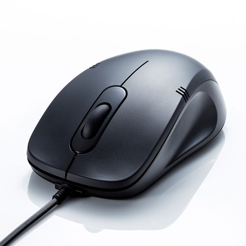 有線マウス(ブルーLED・３ボタン・ブラック)