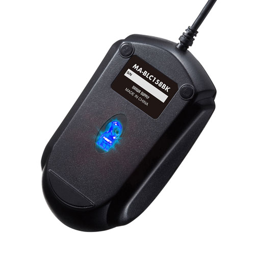 【アウトレット･訳あり・セール】有線マウス(USB Type-C接続・ブルーLED・Windows/Mac/Android対応・ブラック)