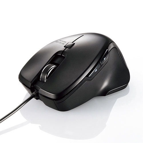 マウス(有線・ブルーLED・Type-C・中型・5ボタン・戻る/進むボタン搭載・iPhone15・iPhone15plus・ブラック・ドライバ不要) MA-BLC180BK サンワサプライ