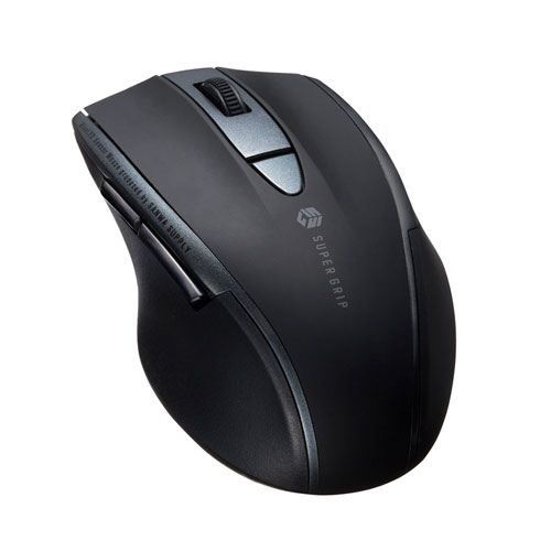 ワイヤレスマウス(Bluetooth・充電式・おすすめ・おしゃれ・人気・静音・ブルーLED・5ボタン・中型・ブラック） MA-BTBL167BK サンワサプライ