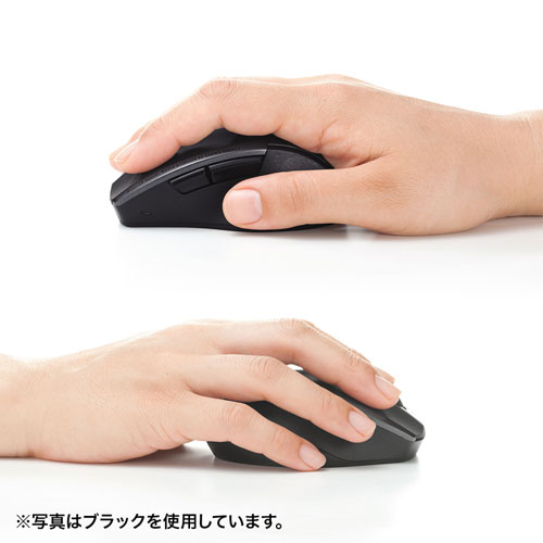 ワイヤレスマウス(Bluetooth・充電式・おすすめ・おしゃれ・人気・静音・ブルーLED・5ボタン・中型・レッド） MA-BTBL167R サンワサプライ