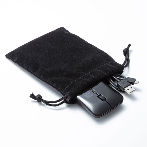 ワイヤレスマウス(Bluetooth・充電式・おすすめ・おしゃれ・人気・静音・ブラック）MA-BTIR116BKN サンワサプライ