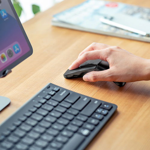 ワイヤレスマウス(Bluetooth・充電式・おすすめ・おしゃれ・人気・静音・ブラック）MA-BTIR116BKN サンワサプライ