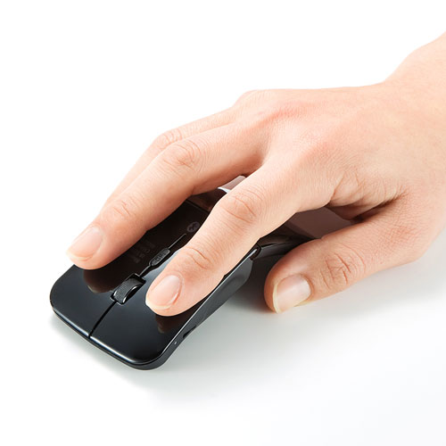 ワイヤレスマウス(Bluetooth・充電式・おすすめ・おしゃれ・人気・静音・ブラック）MA-BTIR116BKN サンワサプライ